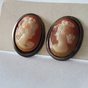 Vintage cameo earrings